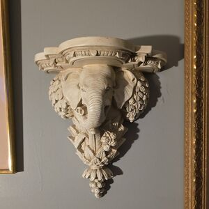Elegant Cream Elephant Wall Sconce